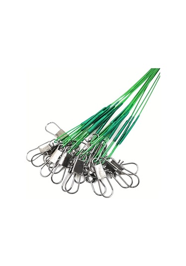 20 Parçalı Paslanmaz Çelik Balıkçılık Liderleri, Fırdöndüler - Yemler, Kancalar Ve Teçhizatlar İçin İdeal - 30cm