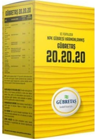 Gübretaş 20.20.20 Npk Ağaç Bitki Meyve Sebze Çiçek Gübre 1 KG