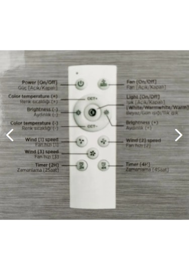 Cata Karayel Fan Led Işıklı Vantilatör 82w Kumandalı Ampul Ct- 11