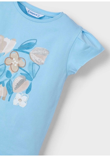 Mayoral Kız Çocuk T-shirt 3015m Mavi