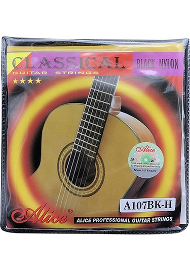Alice A105-Bk Klasik Gitar Takım Tel Siyah Misineli