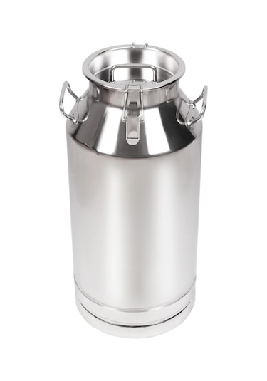 Melasty Süt Sağma Makinesi Paslanmaz Süt Güğümü 50 Litre İki Kulplu Kapaklı Ø208 Mm Geniş Ağız -1730