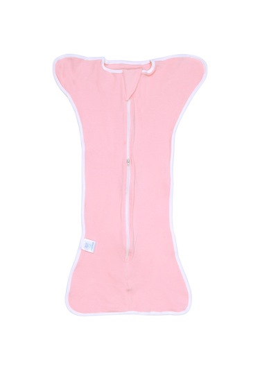 Wezone 0-3 Aylık Bebekler İçin Pamuklu Esnek Sarıtm-uyku Torbası, Yumuşak Ve Nefes Alır, Pembe M 60cm