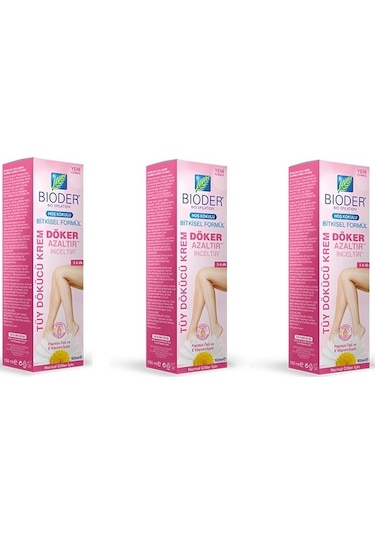 Bioder Normal Ciltler için Tüy Dökücü Krem 100 ML x 3