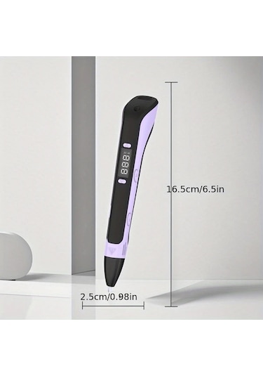 Xuweiwei Pembe 3d Yazıcı Çizim Kalemi Seti 3x3m Dıy Çizim Baskı Aleti 9m Pla Dolumlar Parmak Koruyucu Eskiz Defteri Lcd Ekranlı El Sanatları Aleti