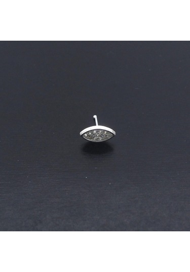 925 Ayar Gümüş Zirkon Taşlı Oval Hızma Hz-104 Gümüş