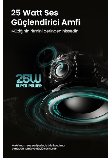 GravaStar Supernova Özel Seri Led Işıklı 25W Bluetooth Hoparlör