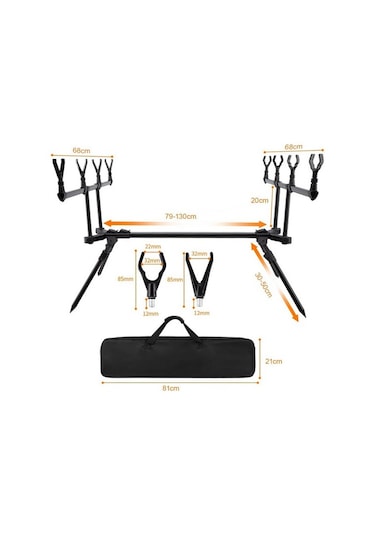 Captain 7646 Carp Sehpa Alarm Swinger 4lü Combo Set
