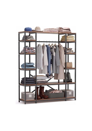 Zizuva Çok Raflı Açık Gardırop