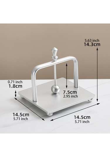 Homyl Peçetelik Metal Dekoratif İçecek Peçete Kutusu Yemek Gümüş