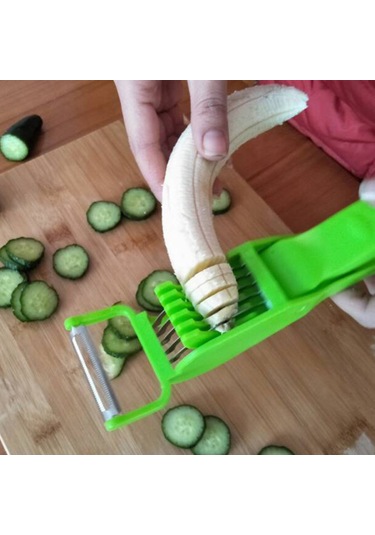 Shineyee Çok Fonksiyonlu Çelik Bıçak Seti - 5 Keskin Bıçak + Kolay Soyma Özelliği, Sebze-meyve Kesim Ve Hazırlık İçin Güvenli Mutfak Aracı