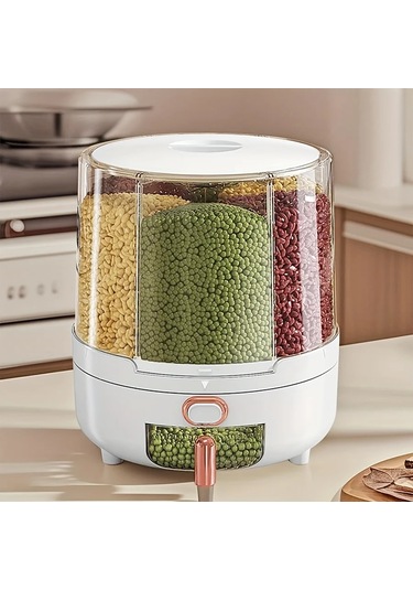 Liangmei 6 Bölmeli 360 Dönen Hava Geçirmez Gıda Saklama Kabı - Diğer