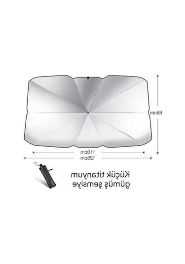 Ankatek Katlanır Araba İçin Ön Cam Şemsiye Güneşlik-küçük Titanyum Gümüş Güneşlik 1 Adetli Set 1 ADETLİ SET