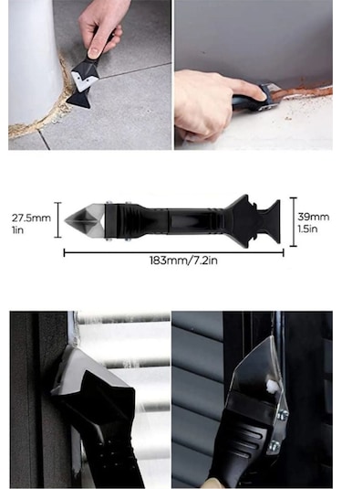 Derz Kazıyıcı Ve Silikon Çekme Aparatı 5 Başlıklı Siyah Tr