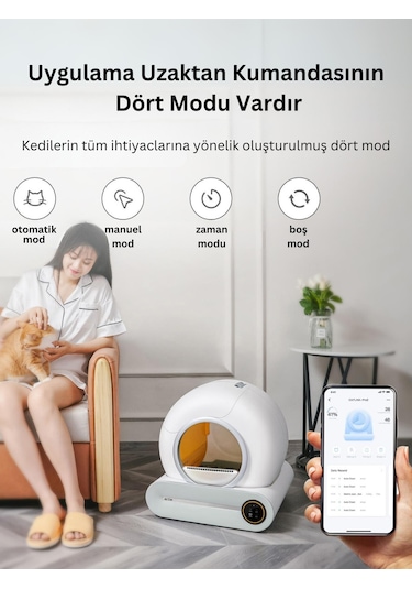 Aıcat Akıllı Kedi Tuvaleti Kum Kabı