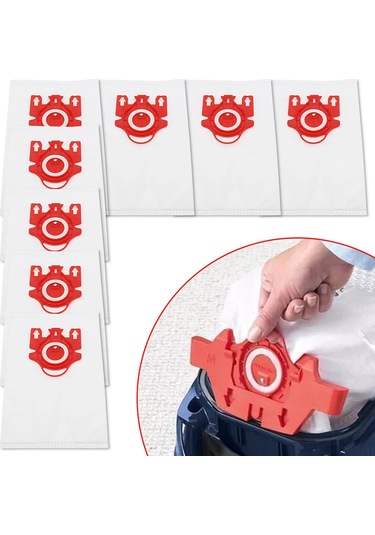 Hfambition Miele Gn Tipi Süpürge Toz Torbaları 15 Adet - 99% Filtre Verimi, Nonwoven + Erime Dokusu, S8340/s838/s844/s846 Uyumlu, Mavi Beyaz