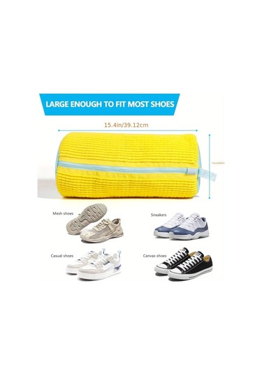 Maiyame Makine Yıkama Ayakkabı Torbası - Sarı Renk, Güvenli Ve Derin Temizlik İçin Sarı