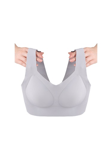 Balensiz Lazer Dikişsiz Çıkarılabilir Pedli Kalın Askılı Görünmez Sütyen Mavi