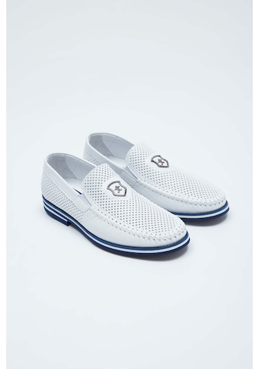 Tamer Tanca Erkek Hakiki Deri Beyaz Casual Ayakkabı 383 3345 Ev Erk Ayk Y19 Beyaz Bsk Beyaz