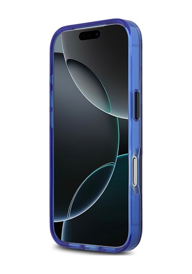 İphone 17 Pro Kılıf Bmw Lisanslı M-safeli Metal Kamera Butonlu Yatay Şeritli M Dizayn Kapak Mavi Mavi