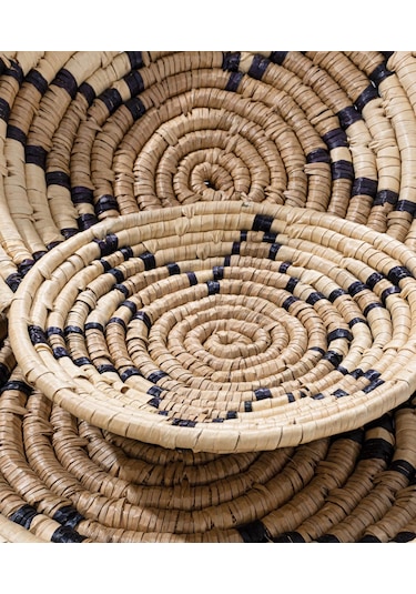 Meander Natural Bambu Afrikan El Yapımı Yıldız Duvar Tabağı Dekoru 8820 Natural-35 X 7 Diğer