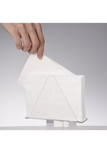 Sones 2 Adet Yx014-2 Akrilik Üçgen Masa Kağıt Havlu Düzenleyici Siyah