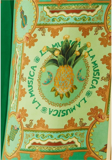 Alemais Alemaıs Ipek Geniş Paça Pantolon Yeşil
