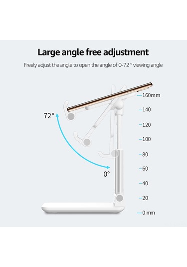 Singree Evrensel Katlanabilir Telefon Ve Tablet Standı - Ayarlanabilir Yükseklik, 12.5kg Taşıma Kapasiteli Beyaz