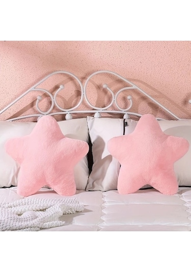 Trendooze Gaojunshop01 Pembe Yıldız Yastık 30cm, Modern Dekorasyon Pembe