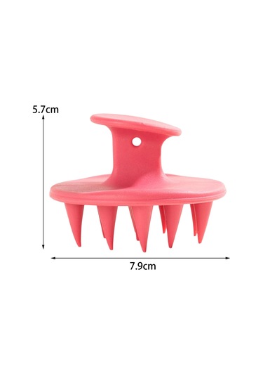 Suntek Silikon Saç Şampuan Fırçası Scrubber Duş Pembe