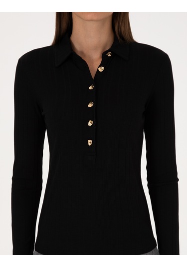Pierre Cardin Kadın Siyah Bluz Örme 50309153-vr046 Siyah