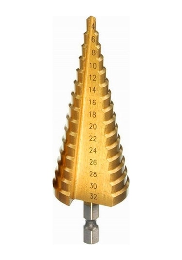 Ccgloball 4-12/20/32mm Yüksek Hız Çeliği Büyük Adım Koni Titanyum Kaplı Metal Matkap Ucu Kesme Aleti Seti