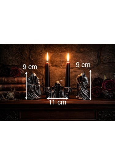 Gotik Dekoratif Mumluk Seti 3 Lü Set