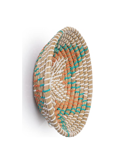 Koza Home Meander Bambu El Yapımı Turuncu Yıldız Duvar Tabağı Dekoru 25cm 8