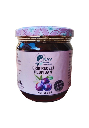 Nav Erik Reçeli Ev Yapımı Katkısız Koruyucusuz Cam Kavanozda