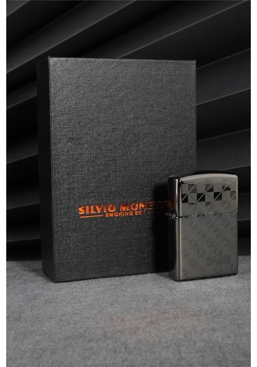 Silvio Monetti Metalik Renk Kapaklı Şarjlı Çakmak 24csm22108ar04