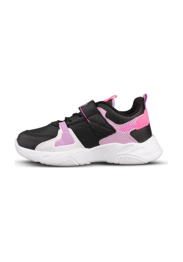 Büyük Kız Çocuk Cırtlı Siyah-mor Sneaker Siyah - Mor