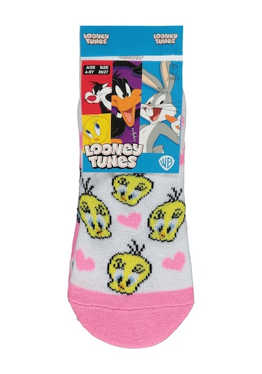 Tweety Kız Çocuk 2'li Babet Çorap 2-12 Yaş Pembe Pembe