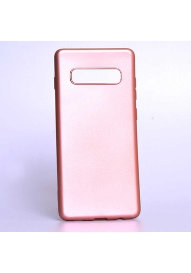 Noktaks - Galaxy Uyumlu S10 Plus Uyumlu - Kılıf Mat Soft Premier Silikon Kapak - Rose Gold - T7563 Rose Gold