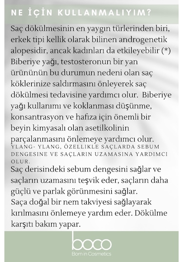 Boco Born In Cosmetics Biberiye + Ylang Ylang %100 Saf Uçucu Yağı 2 x 10 ML