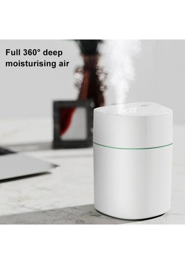 Createtech Yeşil Usb Nemlendirici Mini Difüzör Aromaterapi Cihazı Araba Ofis 200ml Akıllı Su Tüketimi