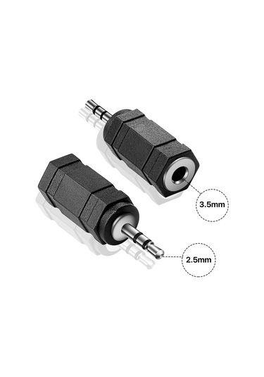 2.5mm Erkek - 3.5mm Dişi Konnektör Stereo Ses Adaptörü Dönüştürüc