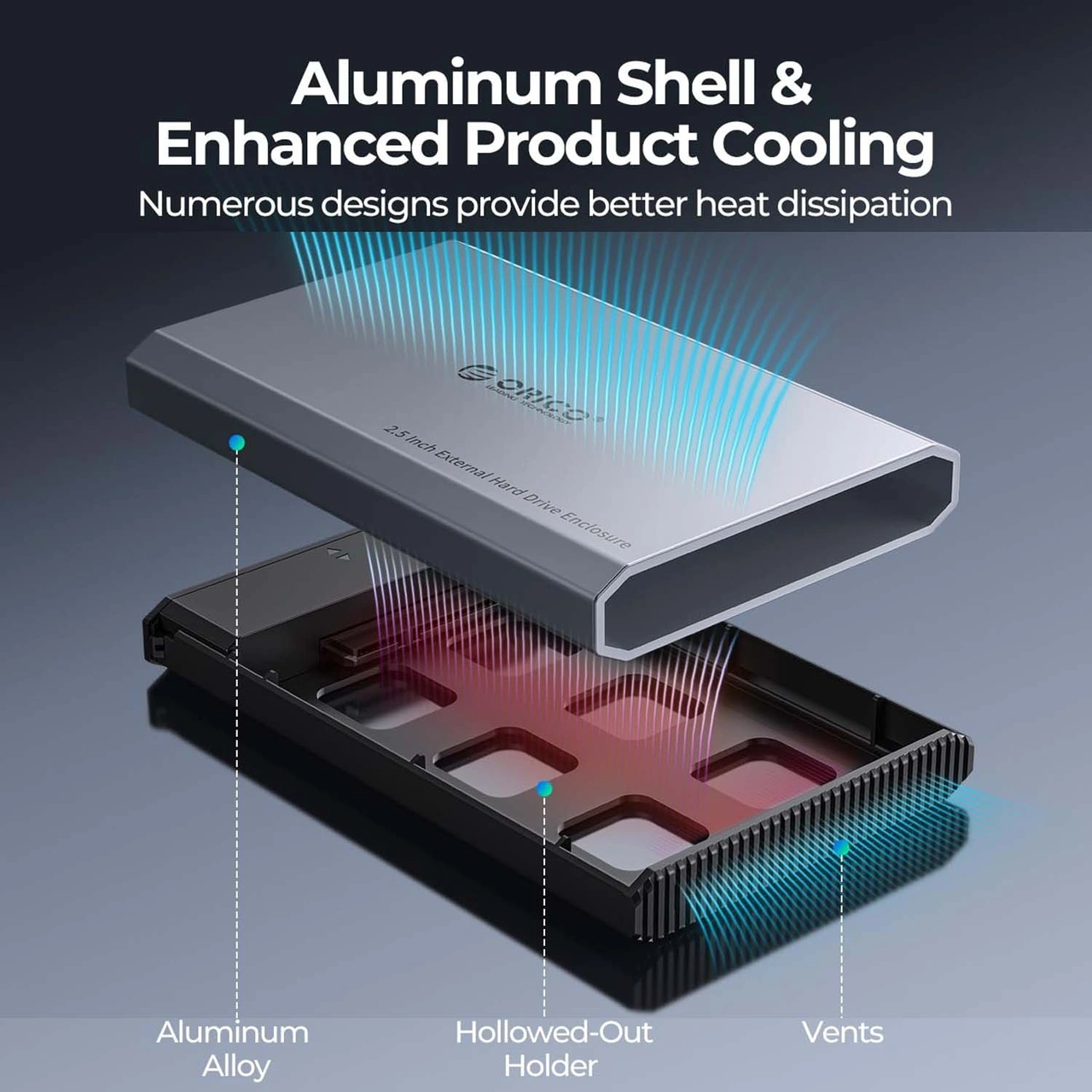 Sones Orıco Dd25 Usb3.1 5gbps Mobil Sabit Disk Kutusu 2,5 İnç Harici Mekanik Katı Hal Sata Evrensel