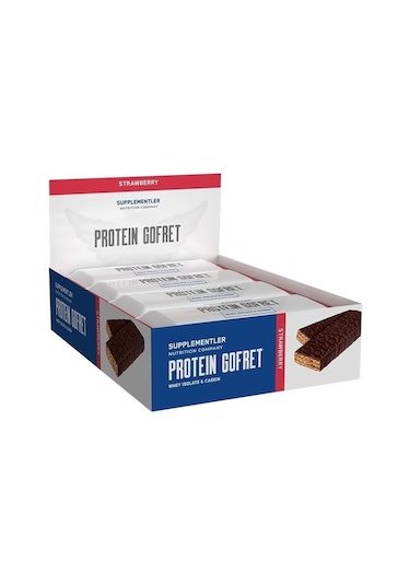 Supplementler Protein Gofret 40 G 12 Adet Çilek