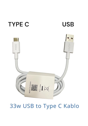 Auris ARS-CH33 33 W USB To Type C Kablolu Turbo Hızlı Şarj Aleti