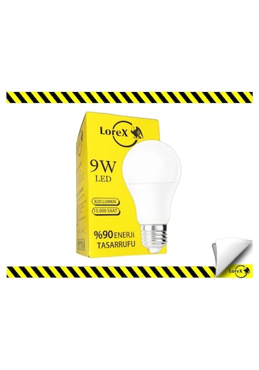 Lorex Led Ampul 9w Beyaz Işık E27