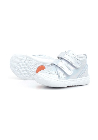 Rakerplus Raya Hakiki Deri Gümüş Simli Cırtlı Kız Bebek Bot Gümüş