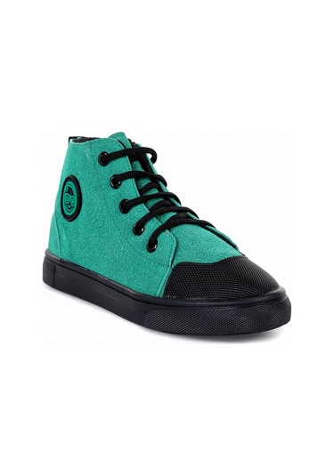 Kiko Kids Kai Fermuarlı Erkek Çocuk Günlük Bot Ayakkabı Yeşil Yeşil