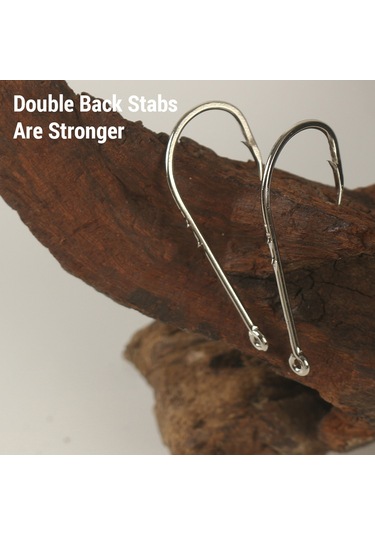 Xiyyadms 100 Adet Yüksek Karbon Çelik İki Tırnaklı Uzun Saplı Deniz/su Altı Balık İğnesi 10 Numara - Dayanıklı, Kuru Bait Tutucu