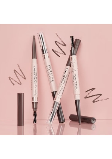 Eveline Cosmetics Brow & Go Eyebrow Vegan Kaş Pomad Kalemi Dark Brown